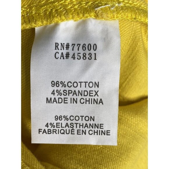 Free People x Sandrine Yellow Straight Leg Jeans Yellow Size 26 Pockets - Picture 4 of 6